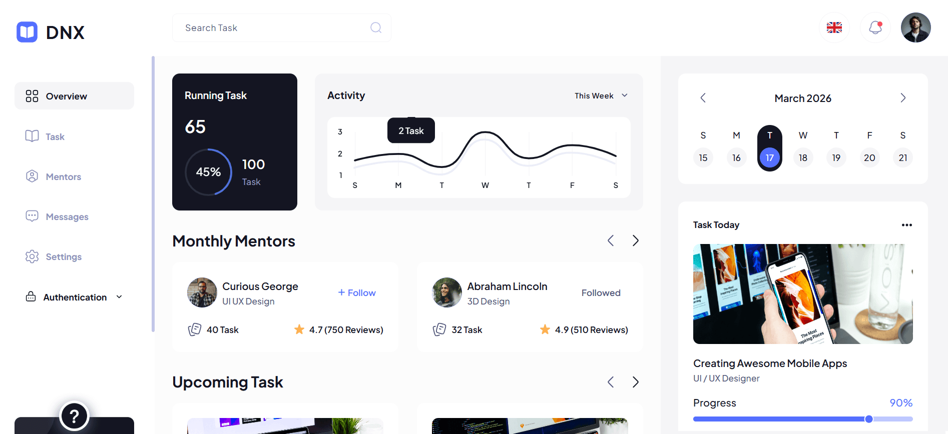Analytics dashboard